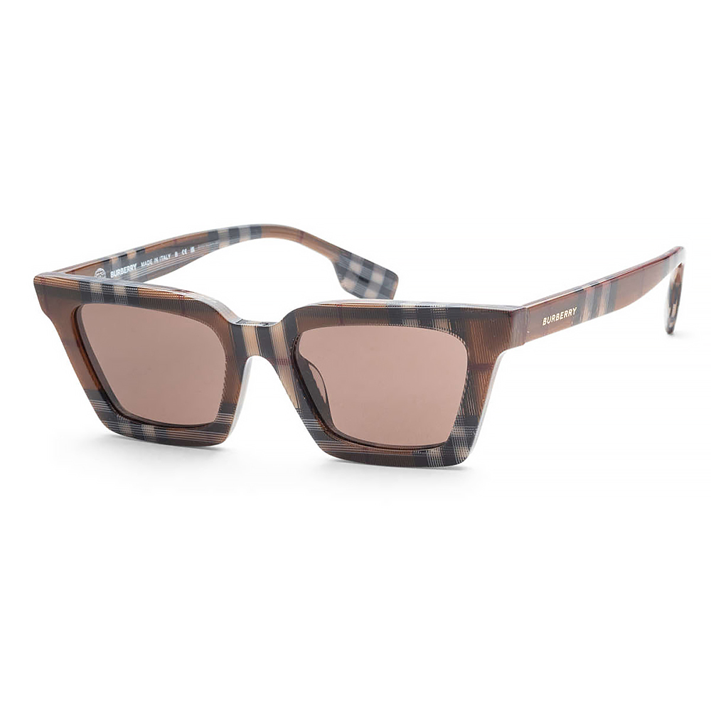 (海外代購)【Burberry】BE4392U-396673-52 女士棕色方形太陽眼鏡-下單請先私訊詢問