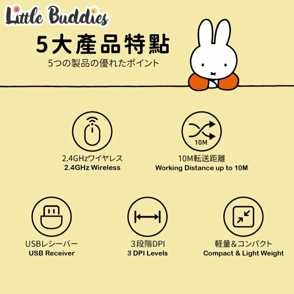 Miffy 無線滑鼠及滑鼠墊套裝