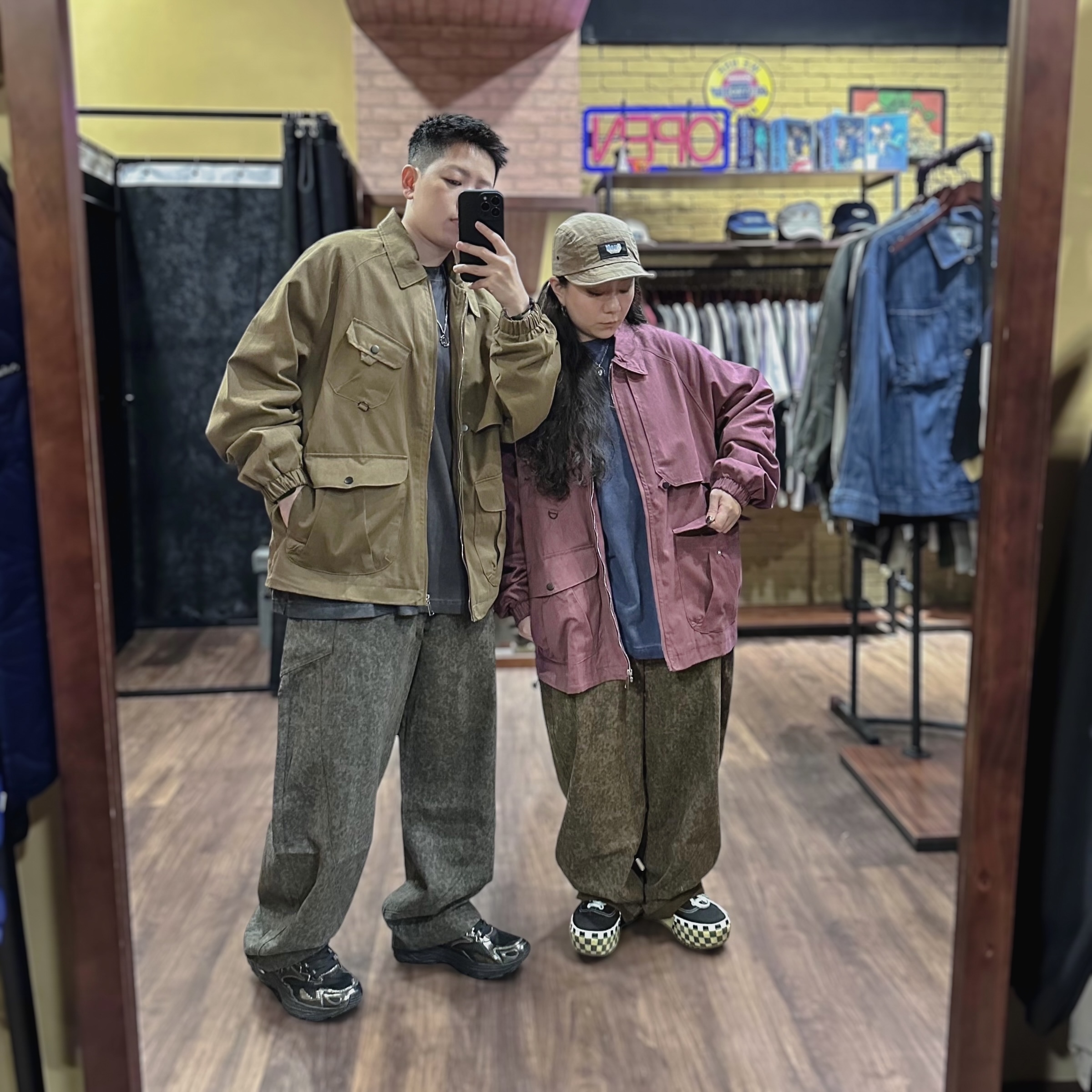 復古水洗工裝防風外套