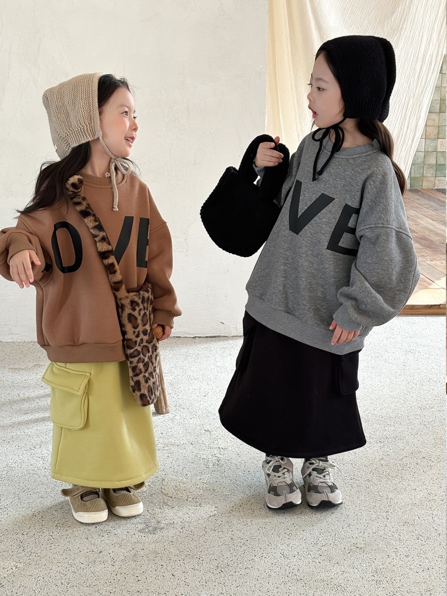 韓版加絨Love寬鬆上衣