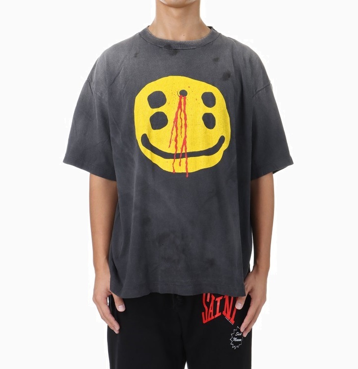 SAINT Mxxxxxx CP SS TEE / SMILE / BLACK - PRE ORDER ITEM (預訂中)