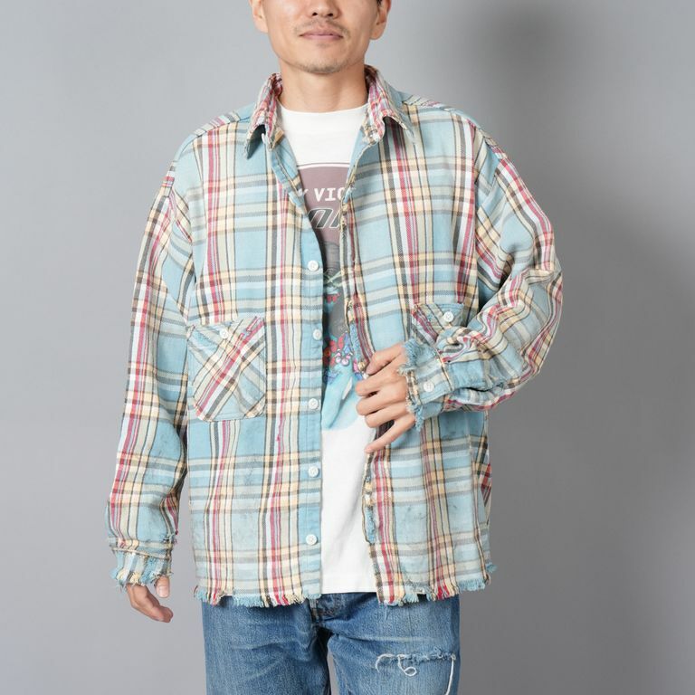 SAINT Mxxxxxx 2024 A/W LM_FLANNEL SHIRT LS - MULTI PRE ORDER ITEM (預訂中)