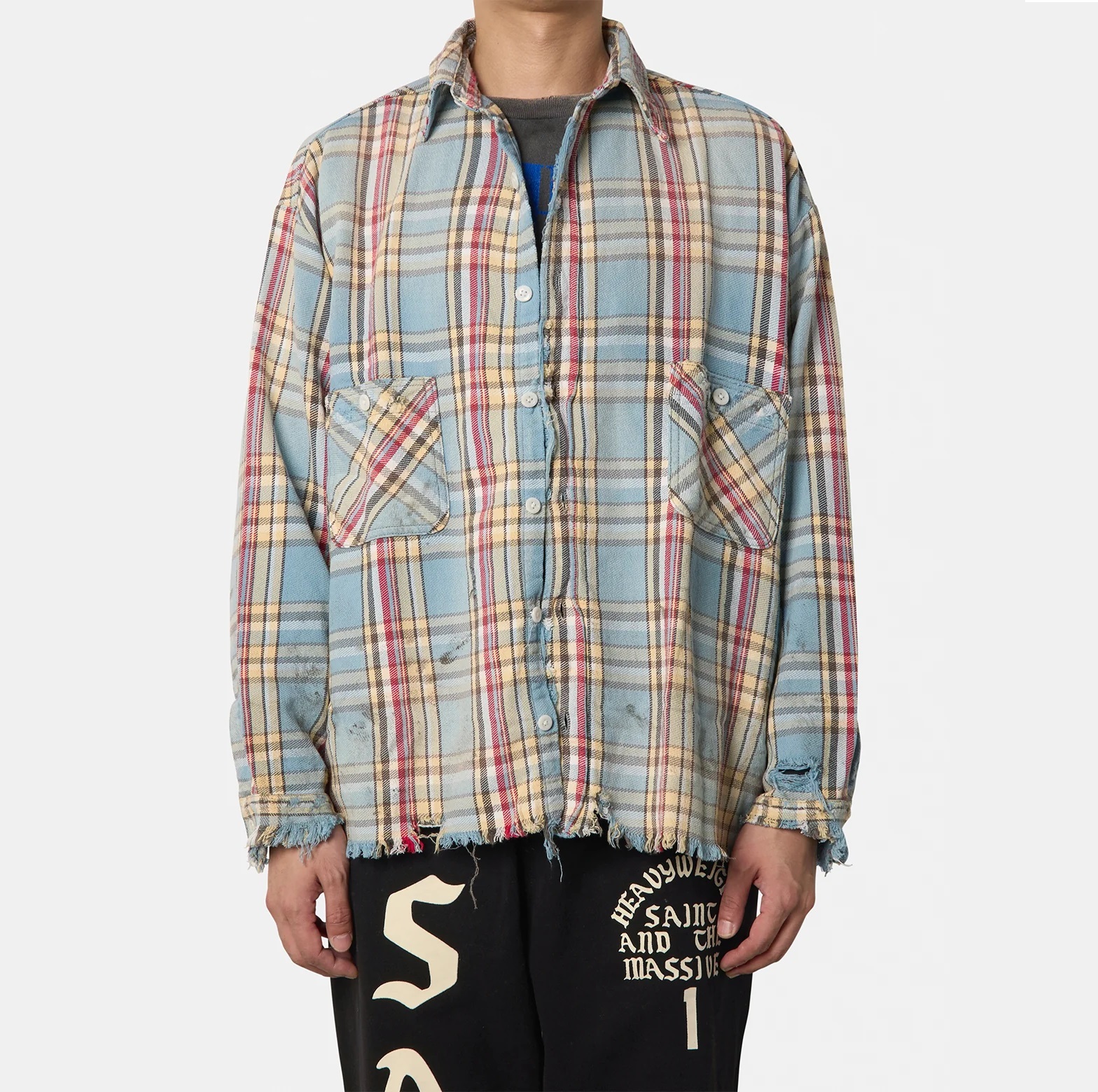 SAINT Mxxxxxx 2024 A/W LM_FLANNEL SHIRT LS - MULTI PRE ORDER ITEM (預訂中)