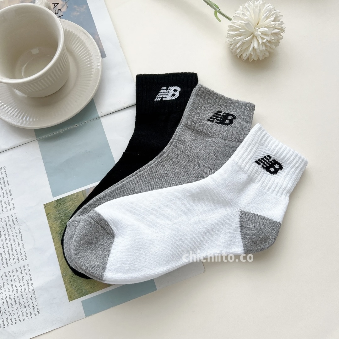 New Balance socks white black grey