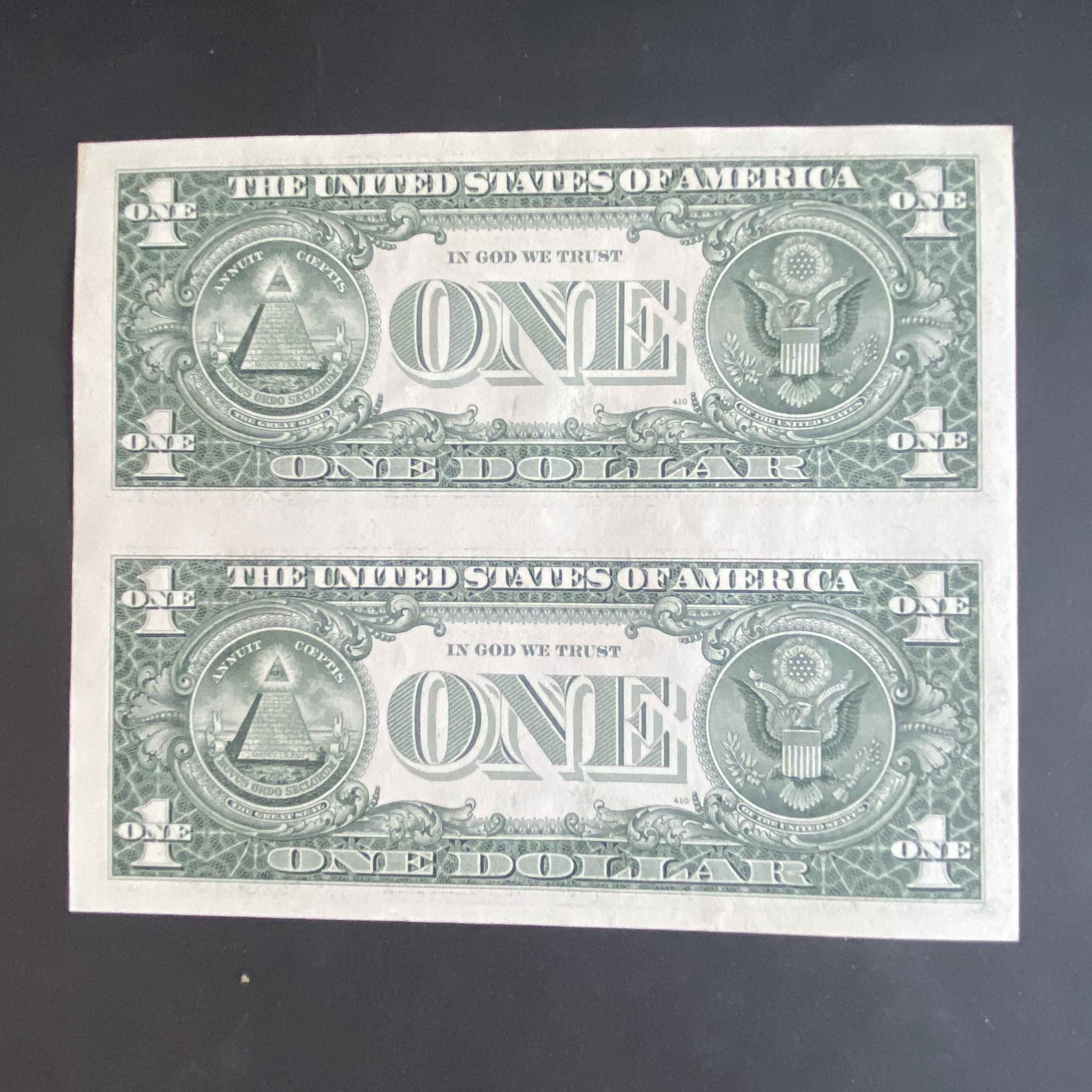 1995 U.S. Dollar 1 Dollar Pair Note (AU Condition)