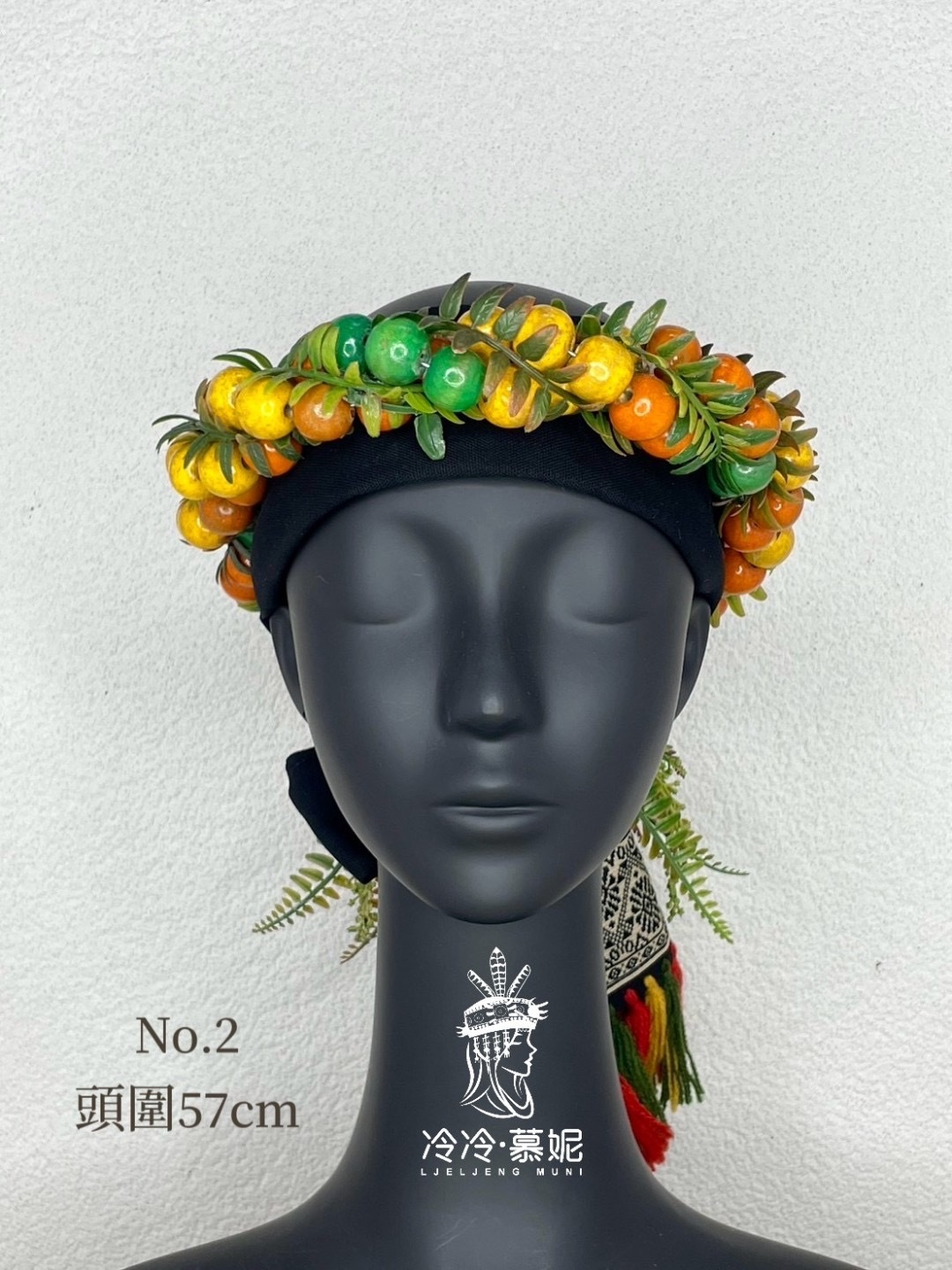 W-No.2木珠花環57cm