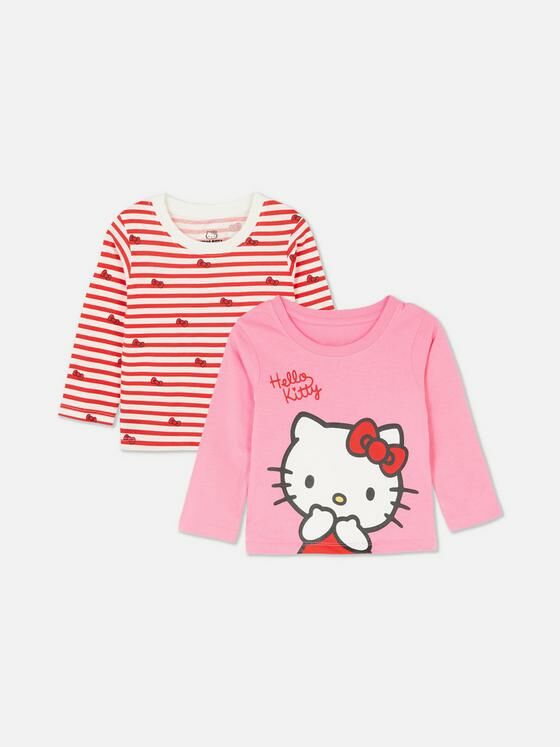 PRIMARK 2pk Hello Kitty Long Sleeve TShirts Ref 9911