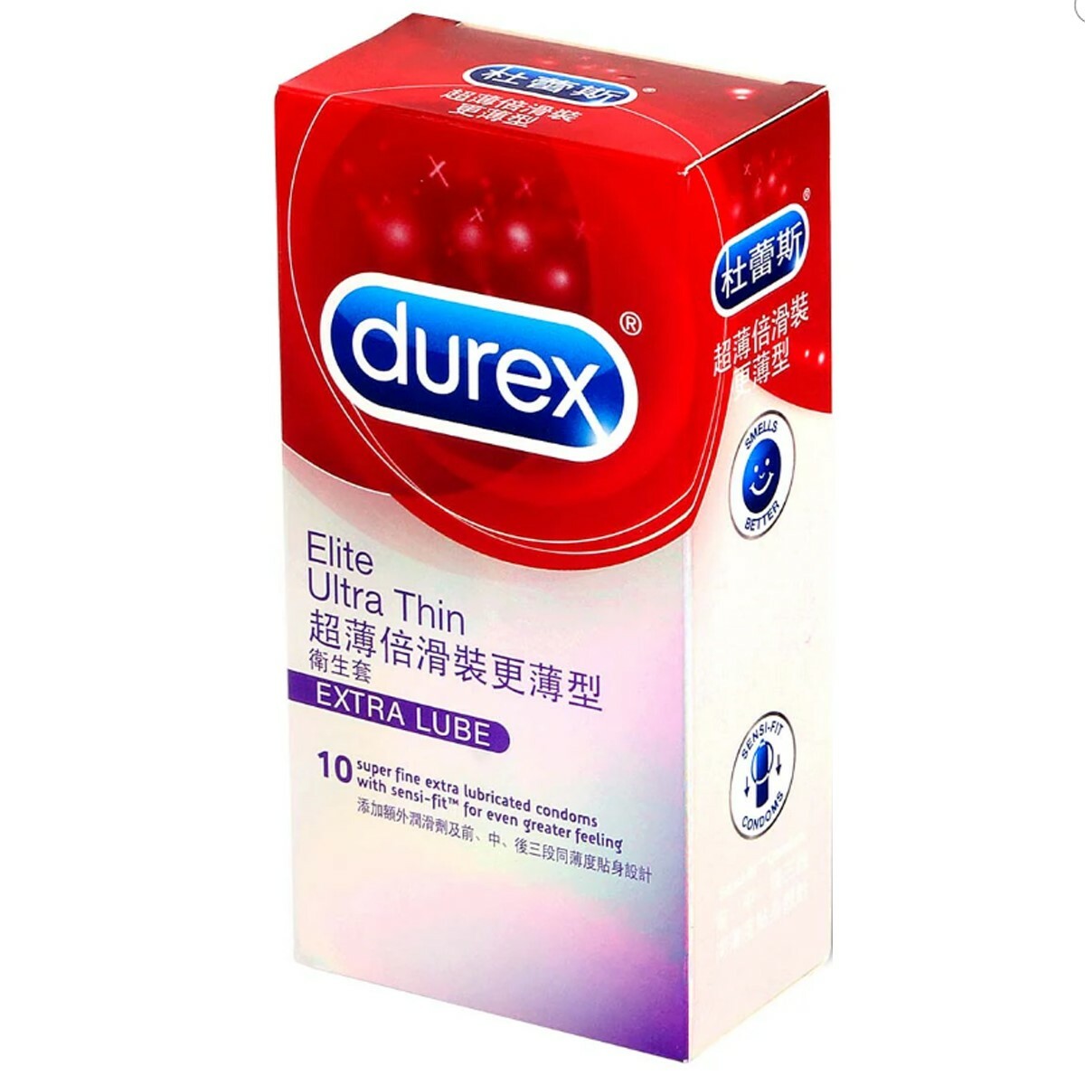 Durex 杜蕾斯 超薄倍滑裝更薄型 10 片裝 乳膠安全套 (新舊包裝隨機發送)（平行進口）（Exp.04.2025）(5052197016116)