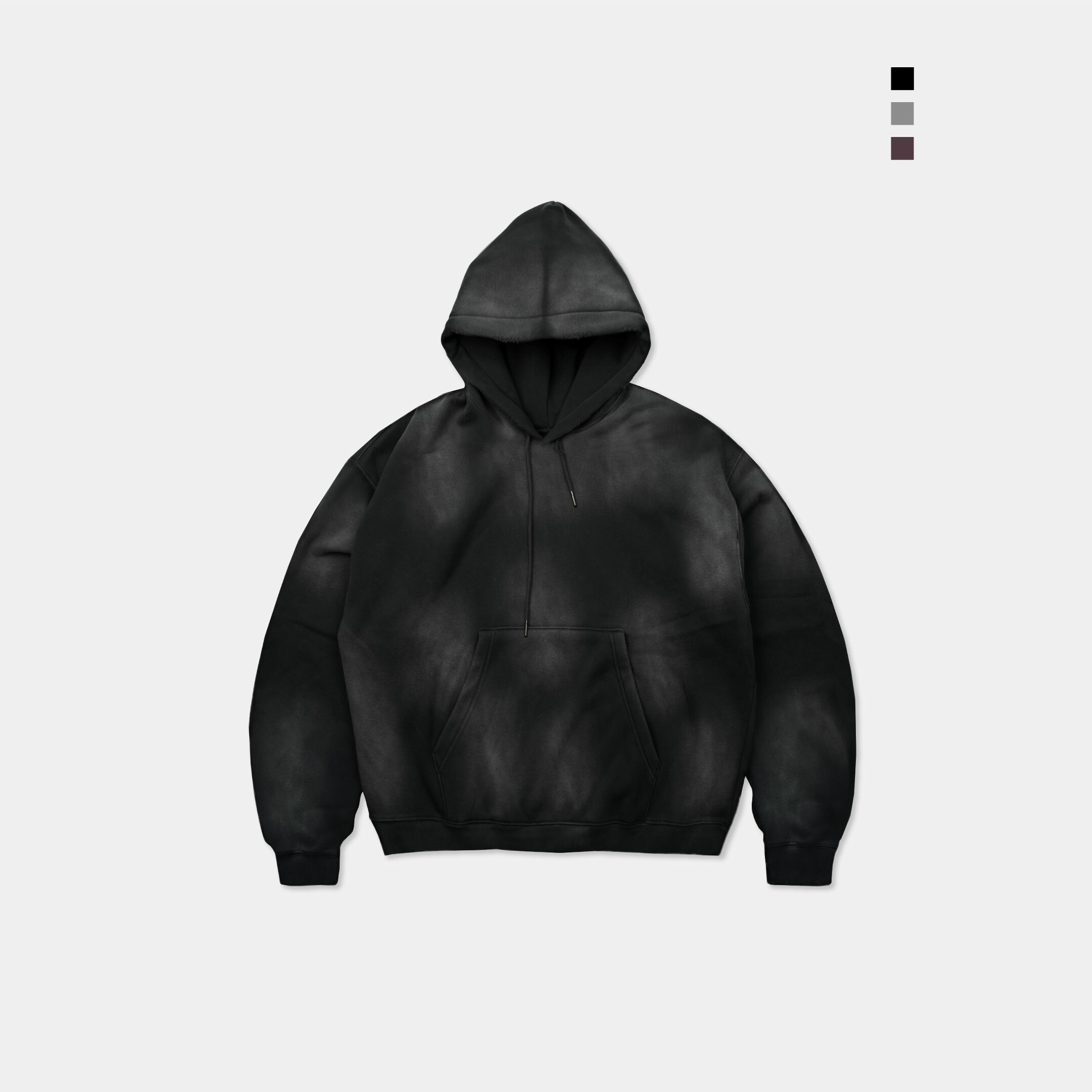 SIMON MADE HL-2401 水洗 仿舊 斑駁 鋪棉 帽T