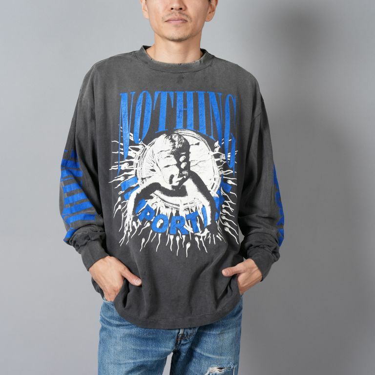 SAINT Mxxxxxx 2024 A/W NOTHING IMP LS TEE - BLACK PRE ORDER ITEM (預訂中)