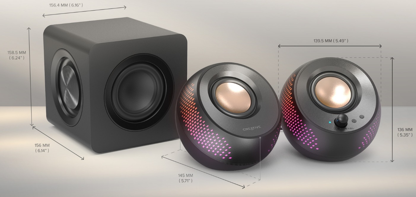 Creative Pebble X Plus 2.1 RGB Speakers with Subwoofer