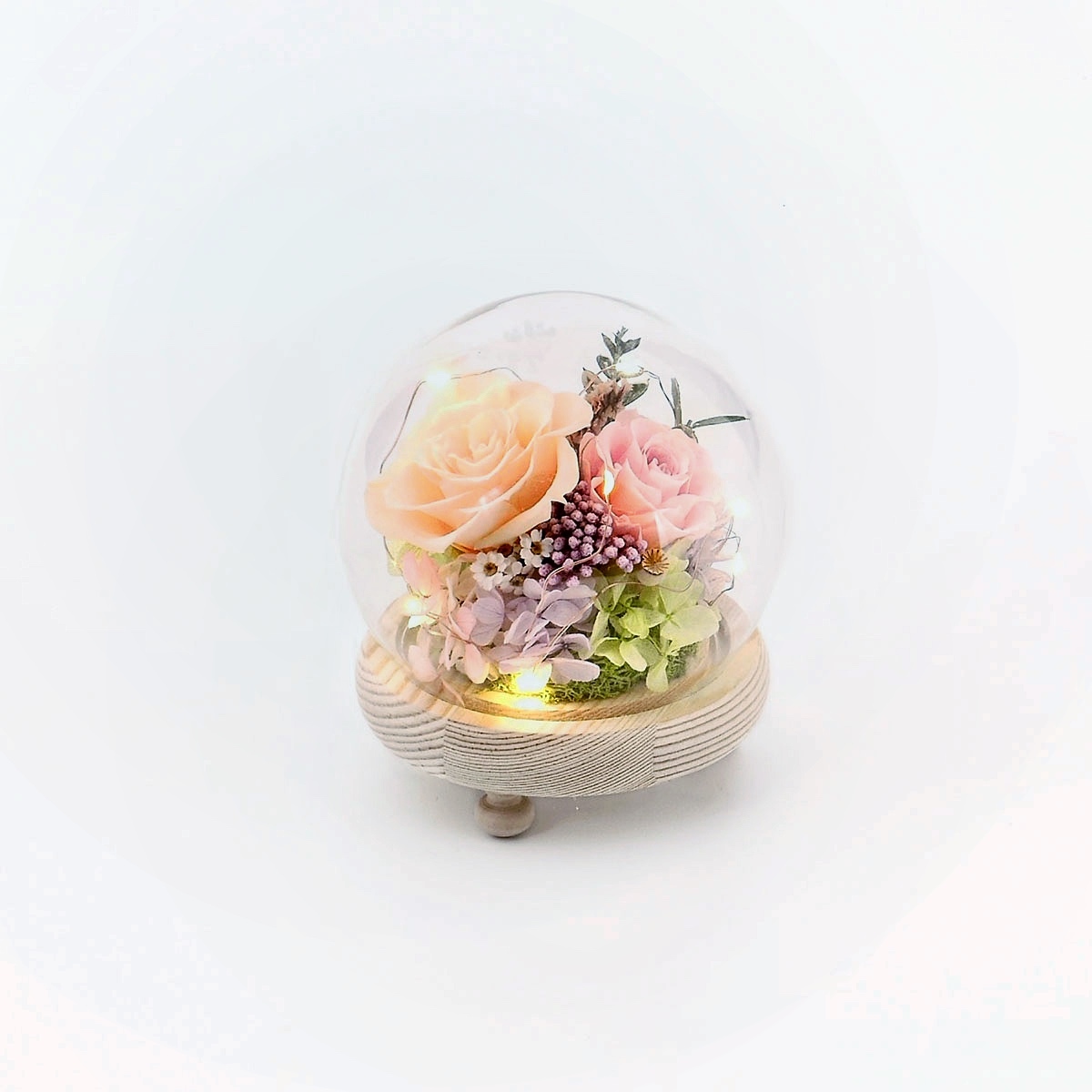 【春風花舞】圓球玻璃花盅-小