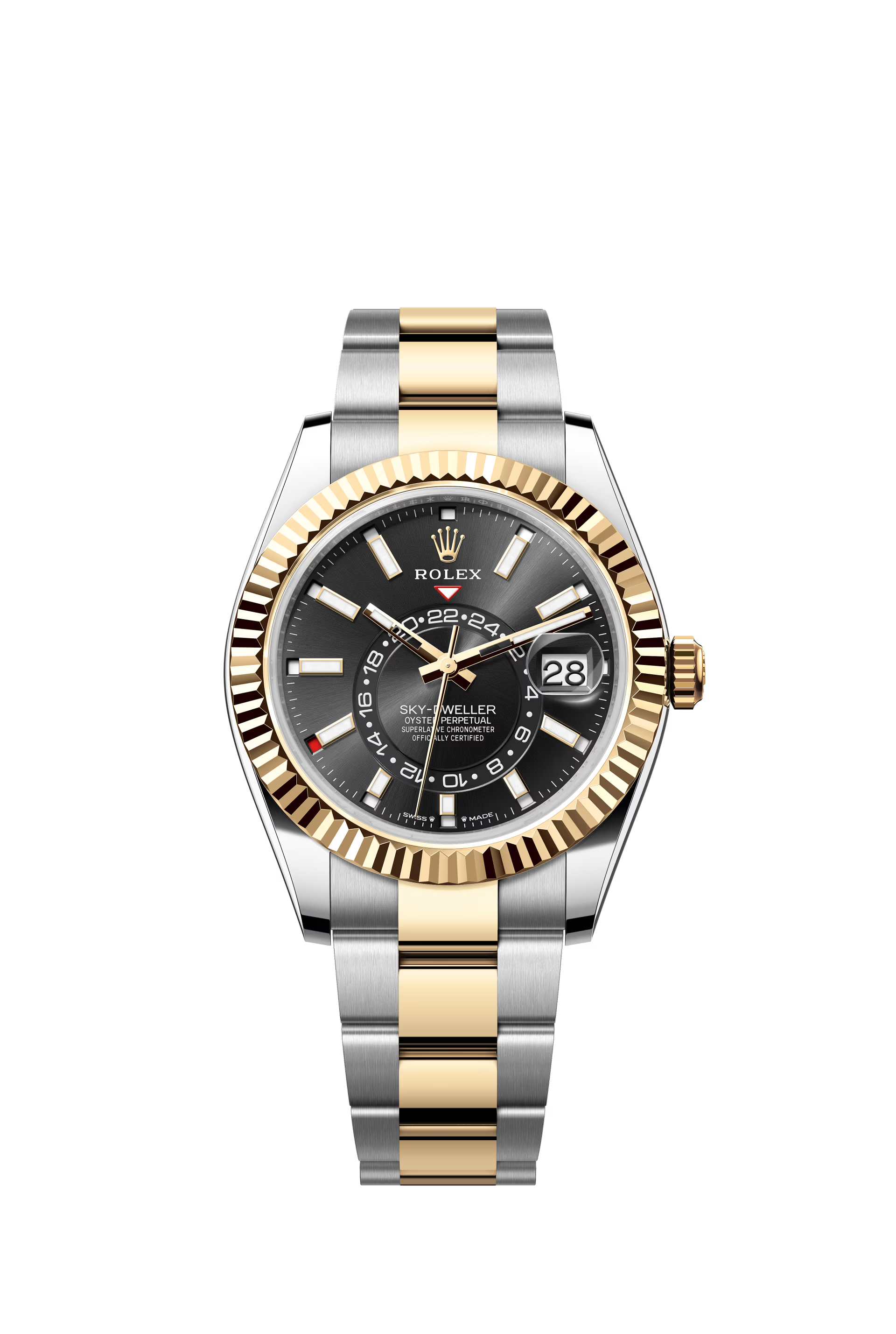 BRAND NEW ROLEX 336933 SKY-DWELLER BLACK DIAL YELLOW GOLD OYSTERSTEEL OYSTER 42 MM