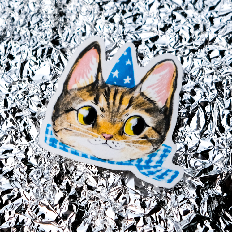 一氏夫婦 Escouple｜12月份貓咪防水貼紙｜11月