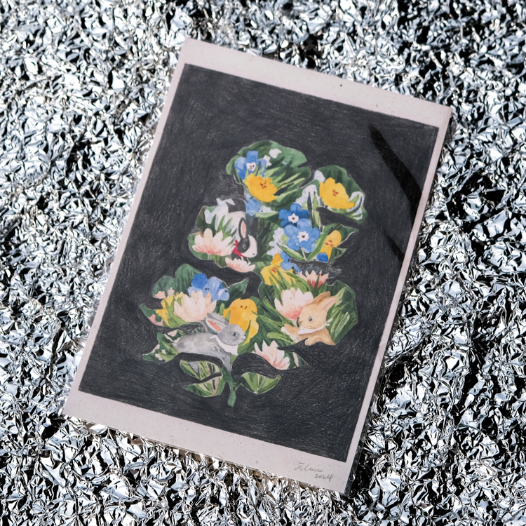 一氏夫婦 Escouple｜明信片｜花花世界｜兔子