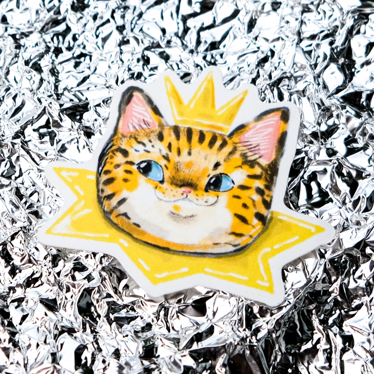 一氏夫婦 Escouple｜12月份貓咪防水貼紙｜8月