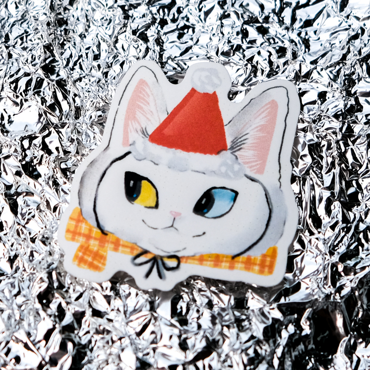 一氏夫婦 Escouple｜12月份貓咪防水貼紙｜12月