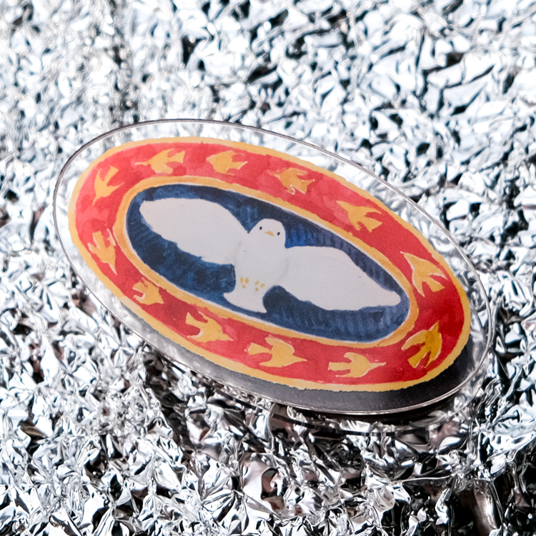 一氏夫婦 Escouple｜壓克力磁鐵夾｜白鴿