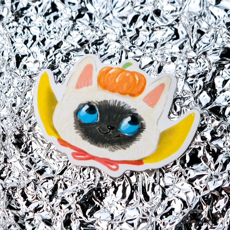 一氏夫婦 Escouple｜12月份貓咪防水貼紙｜10月