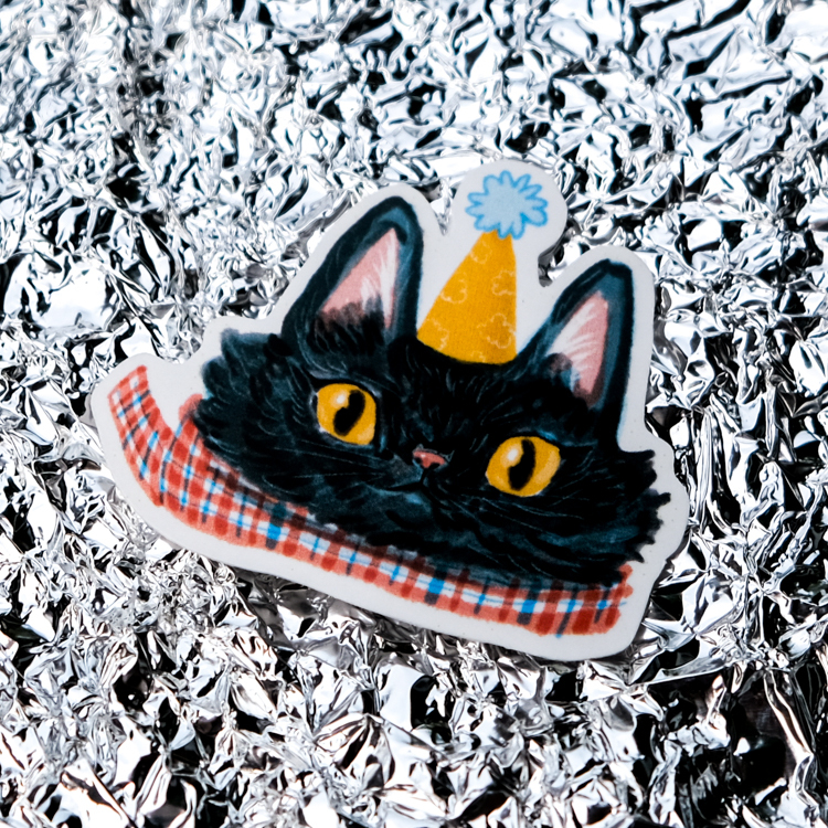 一氏夫婦 Escouple｜12月份貓咪防水貼紙｜1月