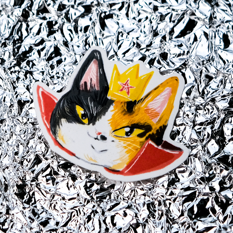 一氏夫婦 Escouple｜12月份貓咪防水貼紙｜9月