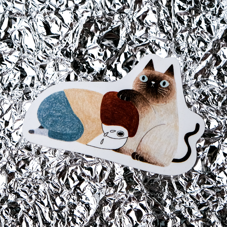 鳥控 bird cone｜防水貼紙｜貓咪安慰