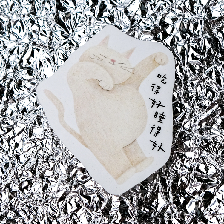 鳥控 bird cone｜防水貼紙｜吃得好睡得好