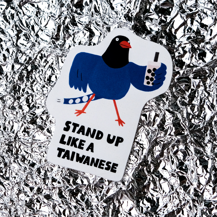 鳥控 bird cone｜單張貼紙｜藍鵲stand up