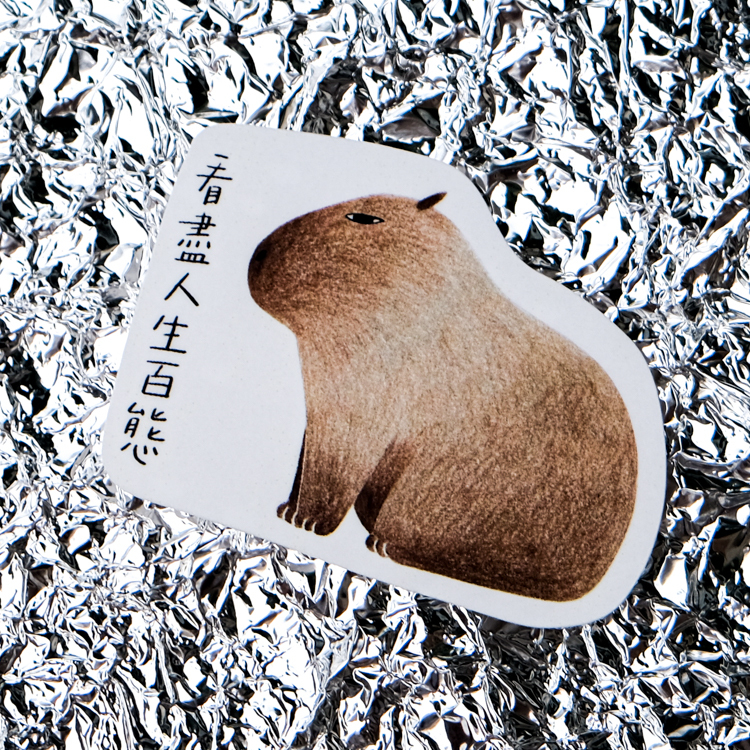 鳥控 bird cone｜單張貼紙｜水豚