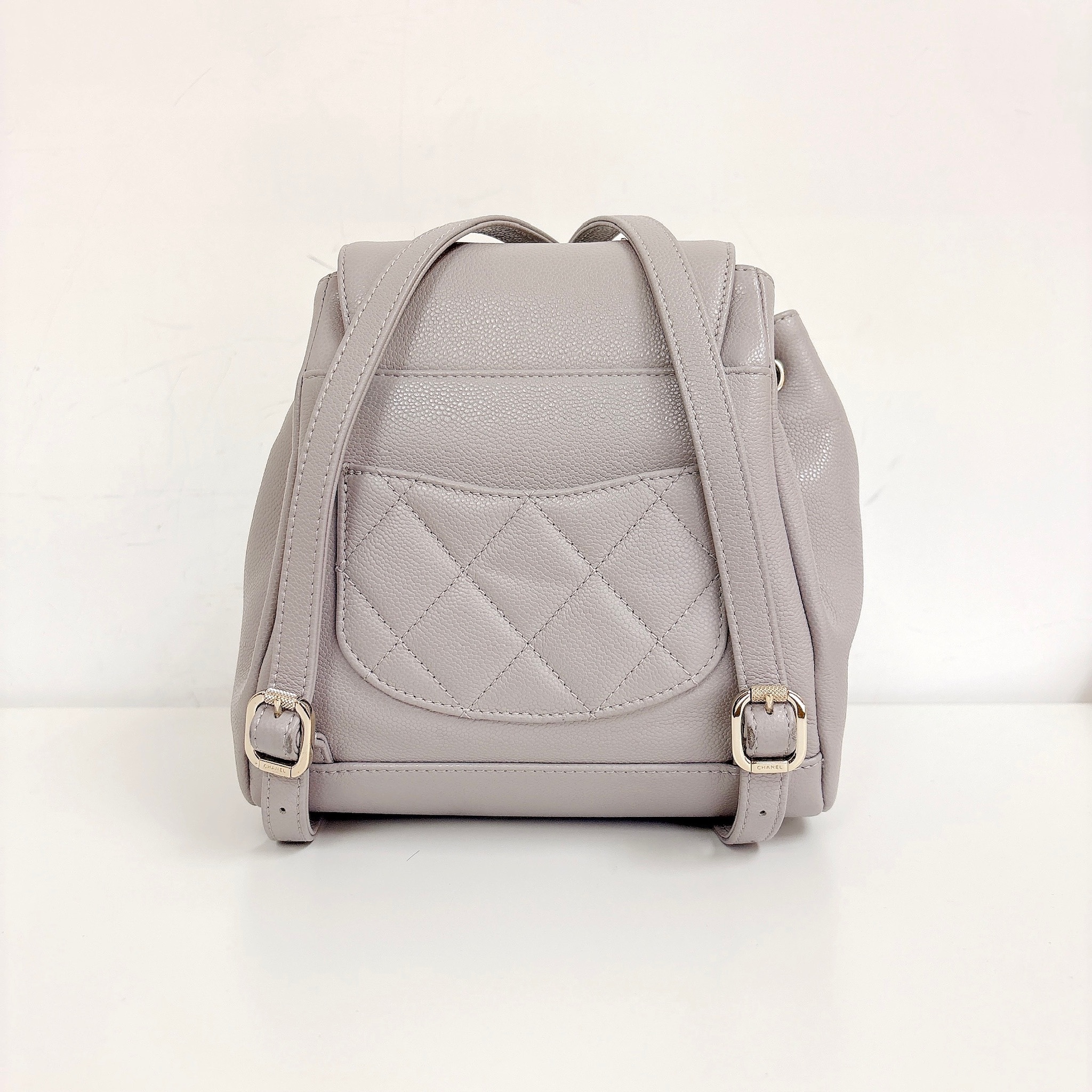Chanel Small Duma Backpack - Grey / Ghw