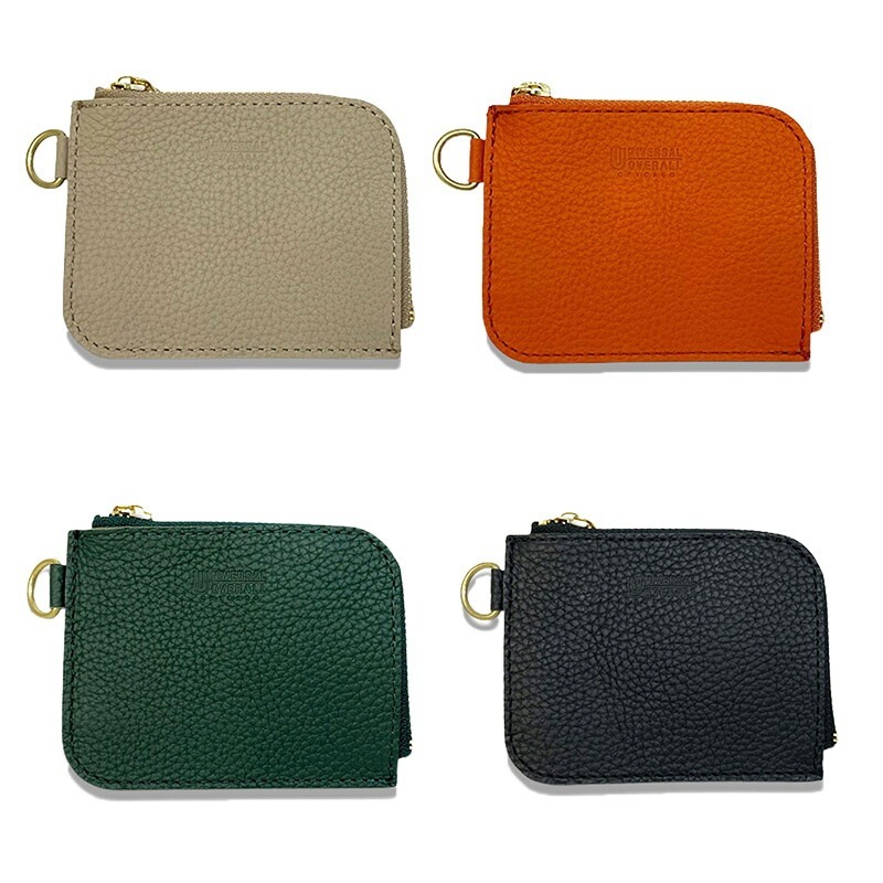 UNI Embossed Leather L Type Zip Wallet