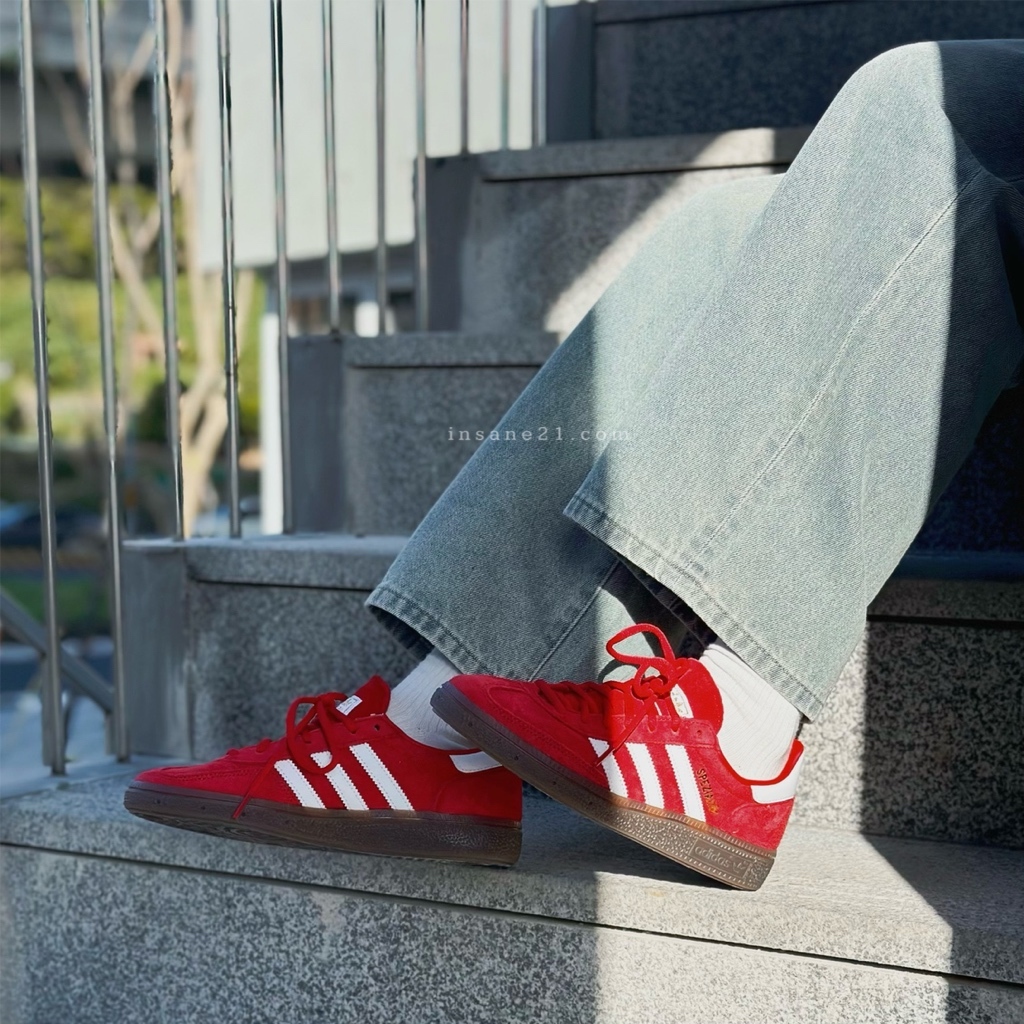 ADIDAS HANDBALL SPEZIAL 鮮紅色 金標 焦糖底 女 紅 休閒鞋 運動鞋 FV1227