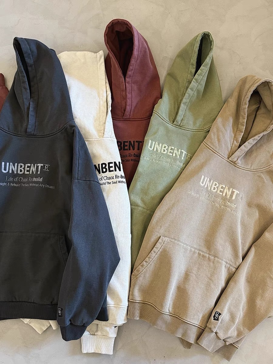 Unbent 秋冬日系復古重磅蠟染水洗帽踢