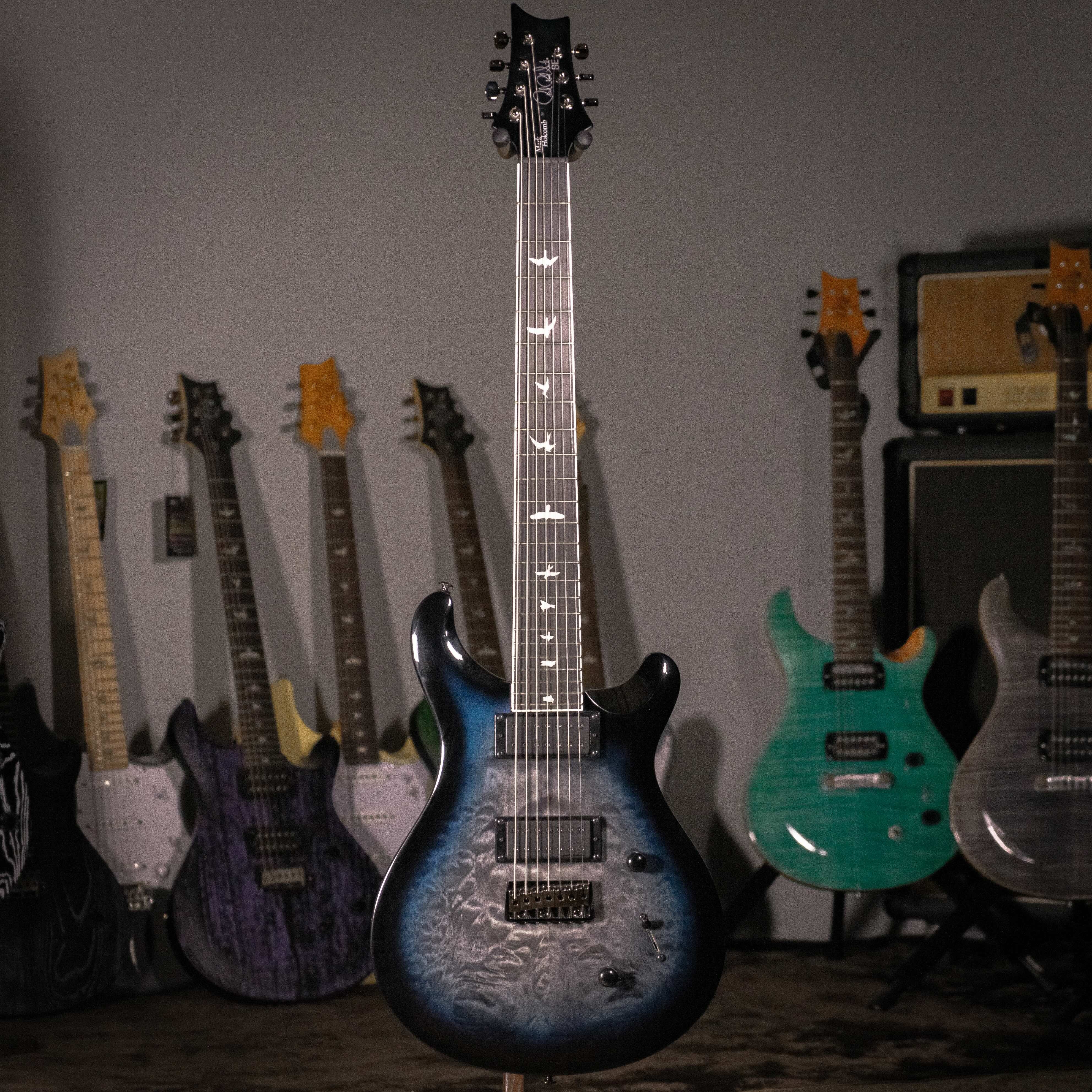 簽名款 PRS SE Mark Holcomb SVN Blue Burst 簽名 七弦 電吉他