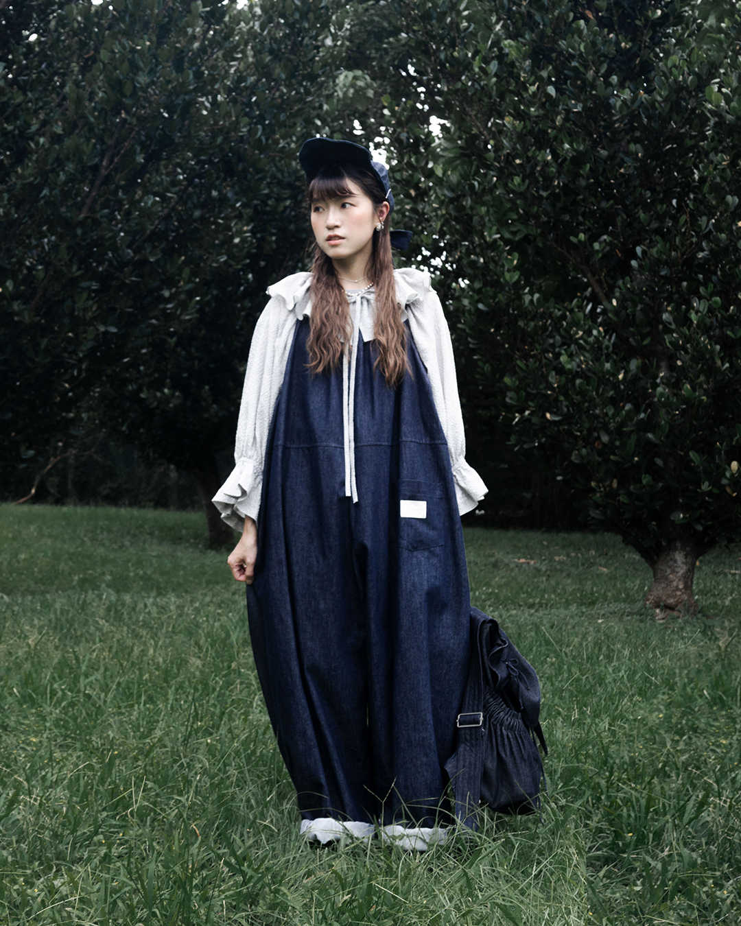 【 Kiki.co Made 】Denim Bowtie Backpack