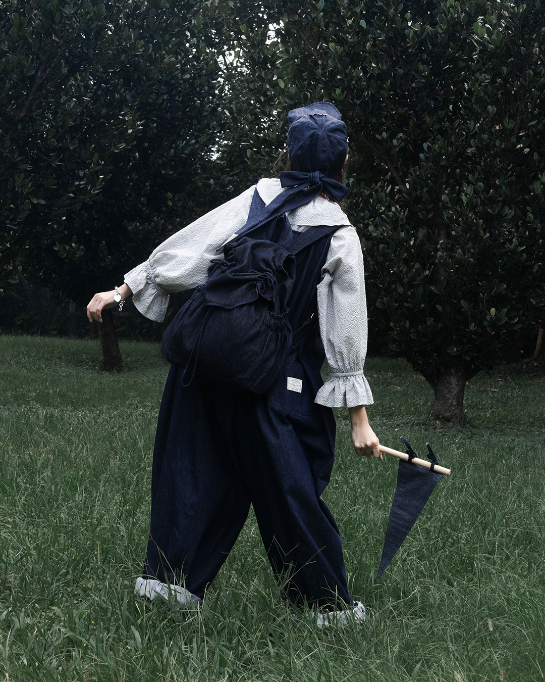 【 Kiki.co Made 】Denim Bowtie Backpack