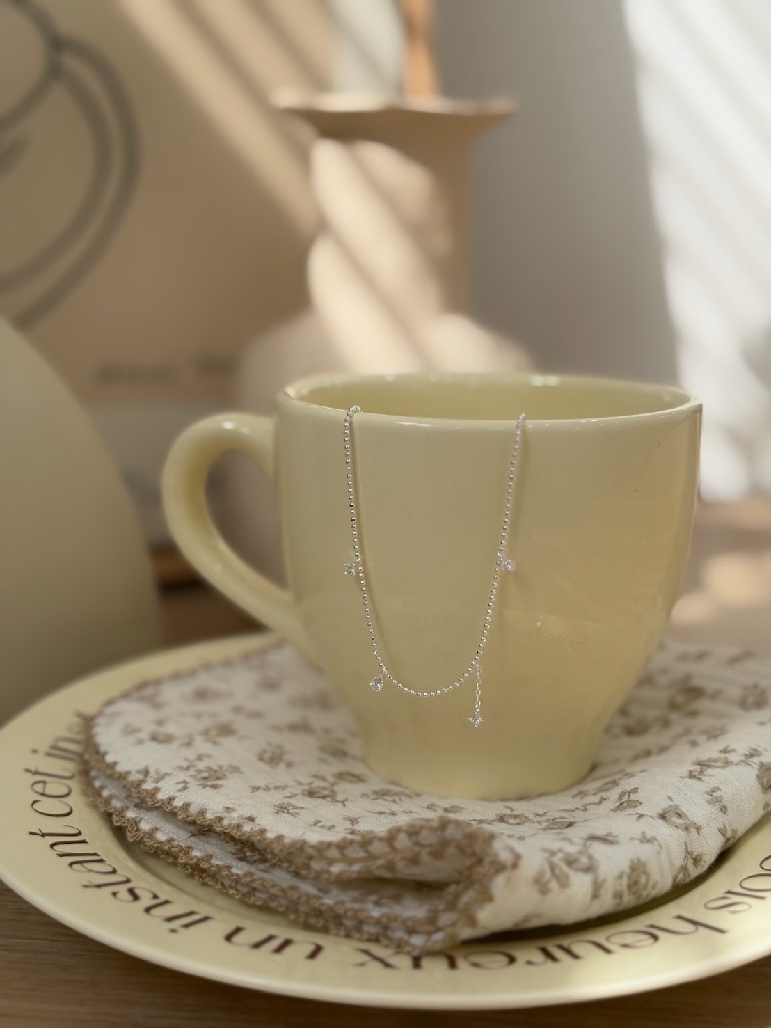 P18 星淚．分佈式水滴純銀鎖骨鏈