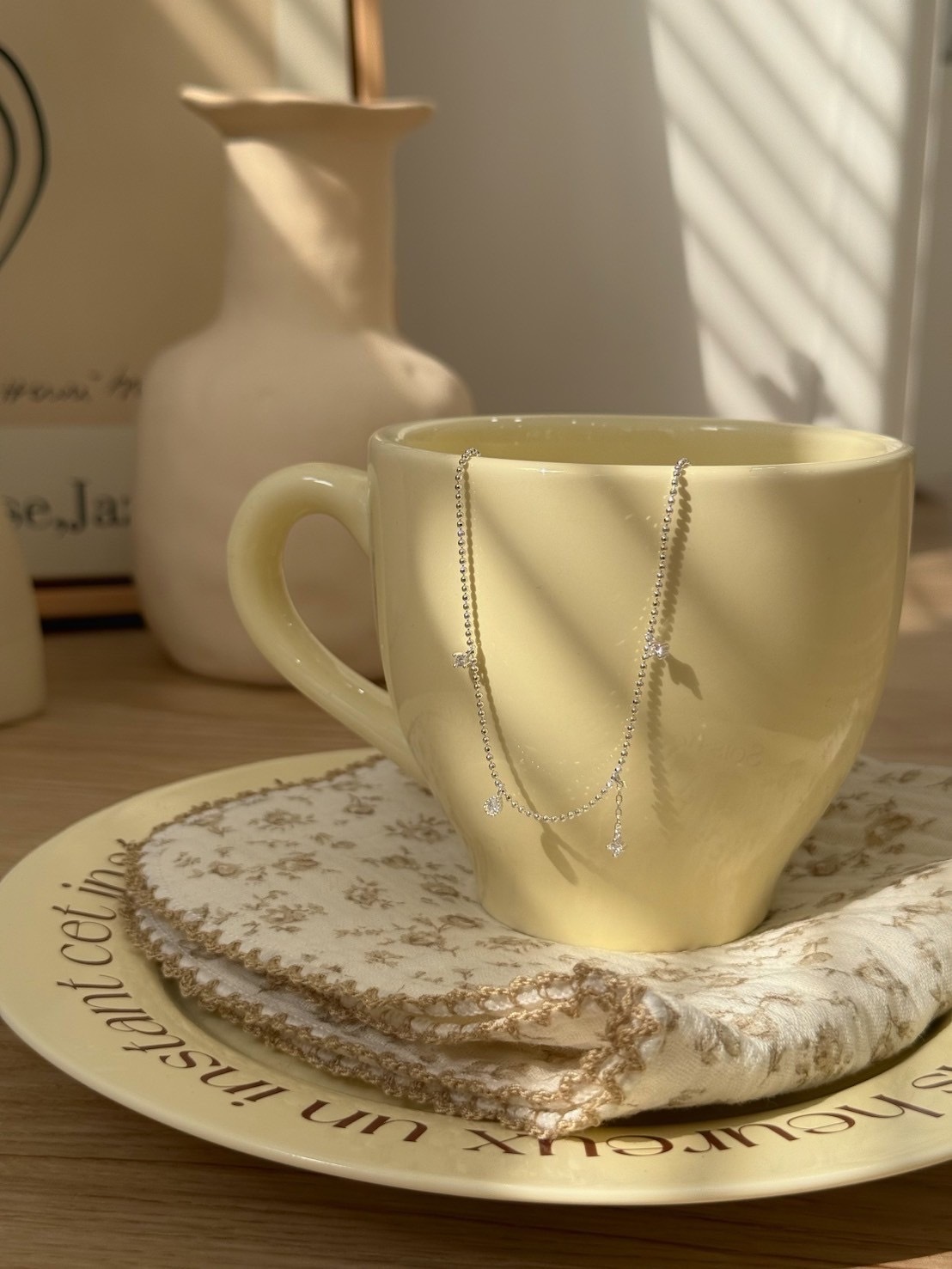 P18 星淚．分佈式水滴純銀鎖骨鏈