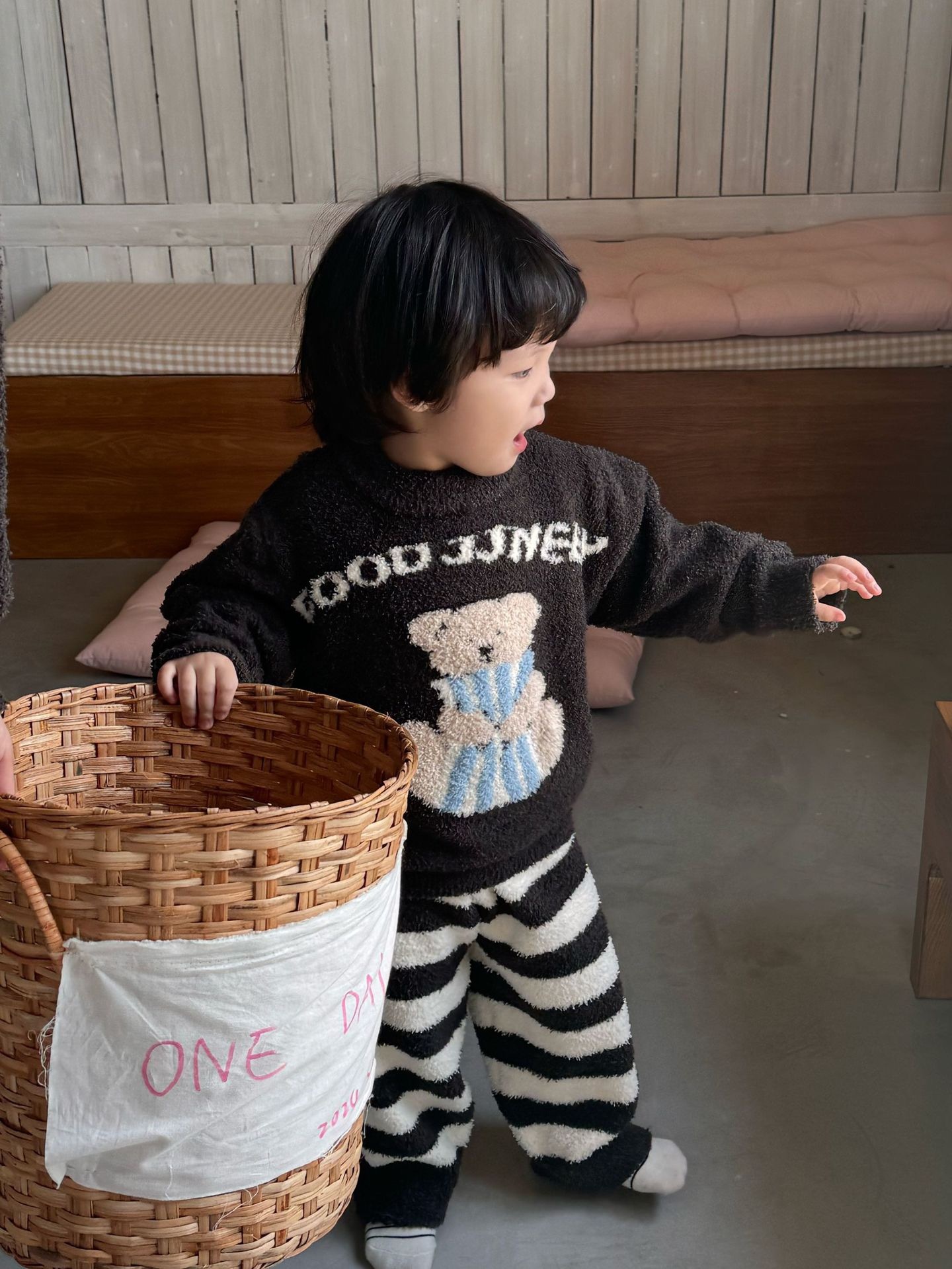 短絨親子款保暖小熊家居服-2401767