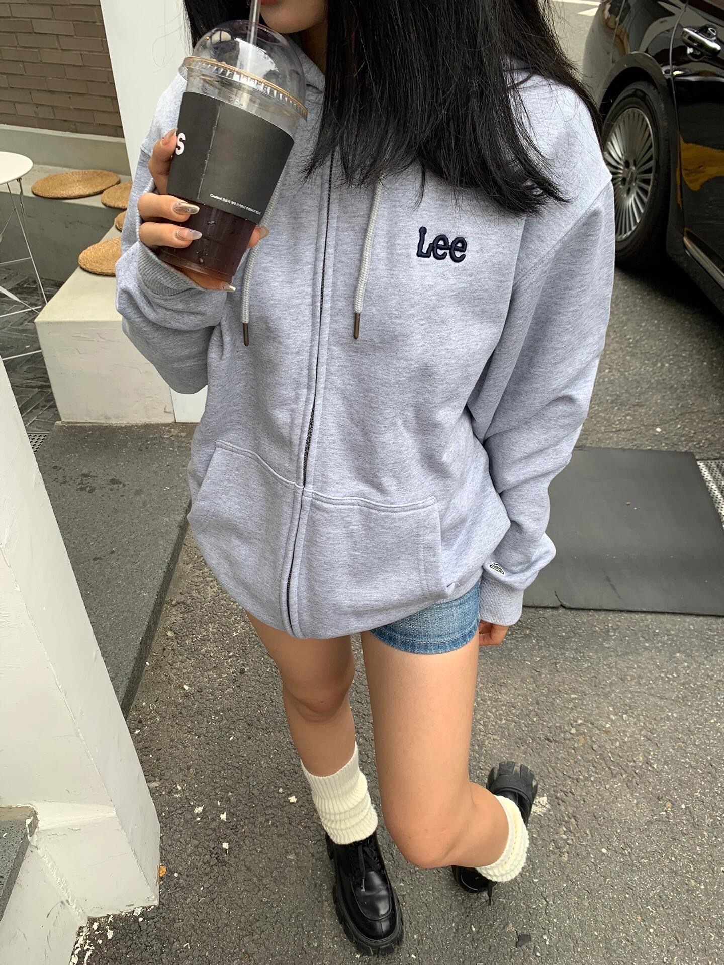 【預購 /現貨】Lee Small Twitch 經典 刺繡小Logo 雙拉鍊 連帽外套