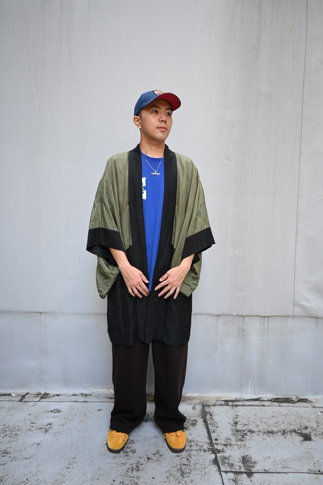 Vintage Japan Haori Jacket * wooden boat print