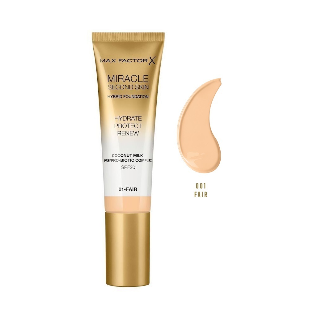 Max Factor - 水潤持妝 輕盈無暇粉底液 SPF20 #01 FAIR 30ml (平行進口) (3614229764741)