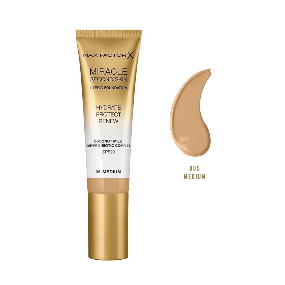 (Max Factor - 水潤持妝 輕盈無暇粉底液 SPF20 #05 Medium 30ml (平行進口)  3614229764833)