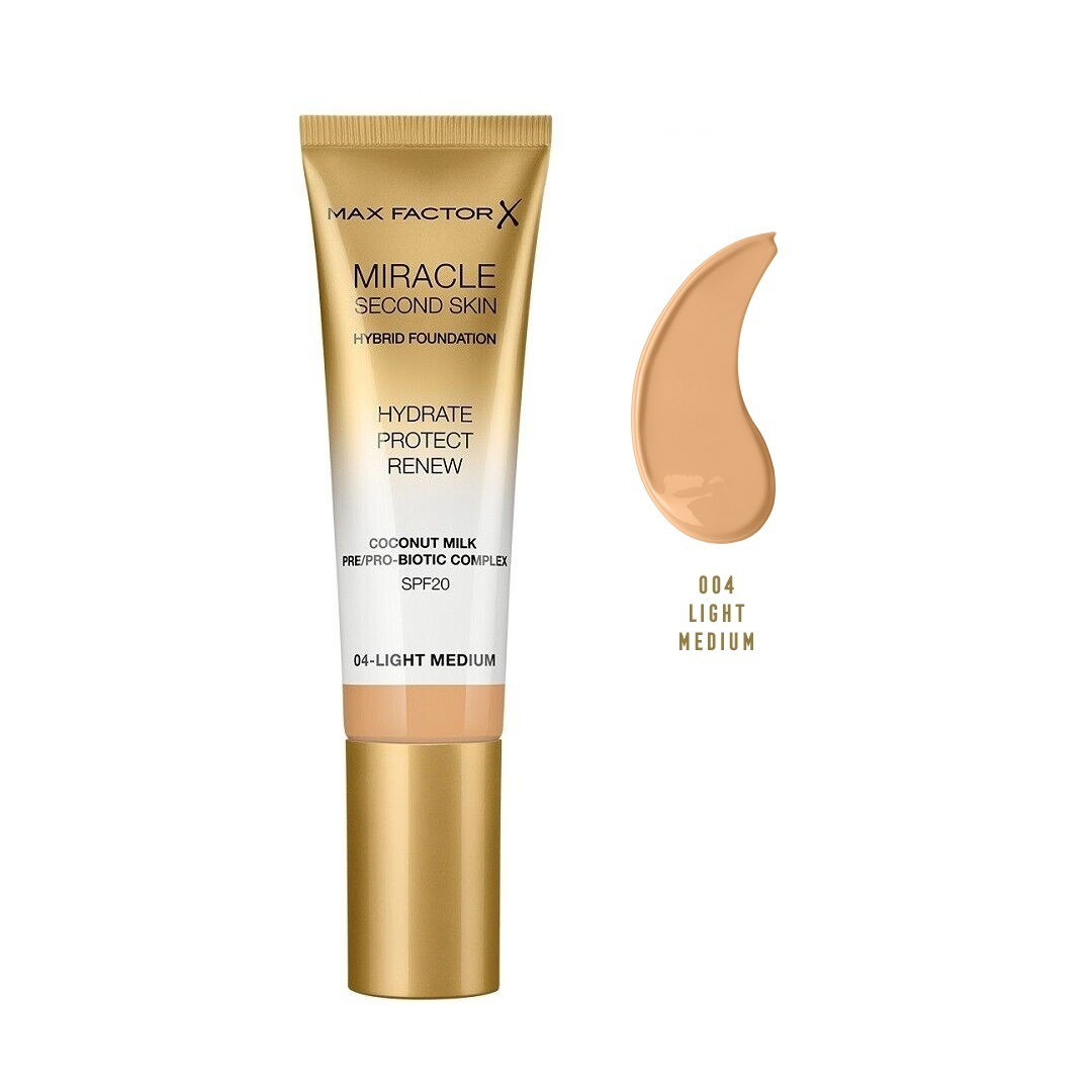 Max Factor - 水潤持妝 輕盈無暇粉底液 SPF20 #04 Light Medium 30ml (平行進口)　（3614229764840）