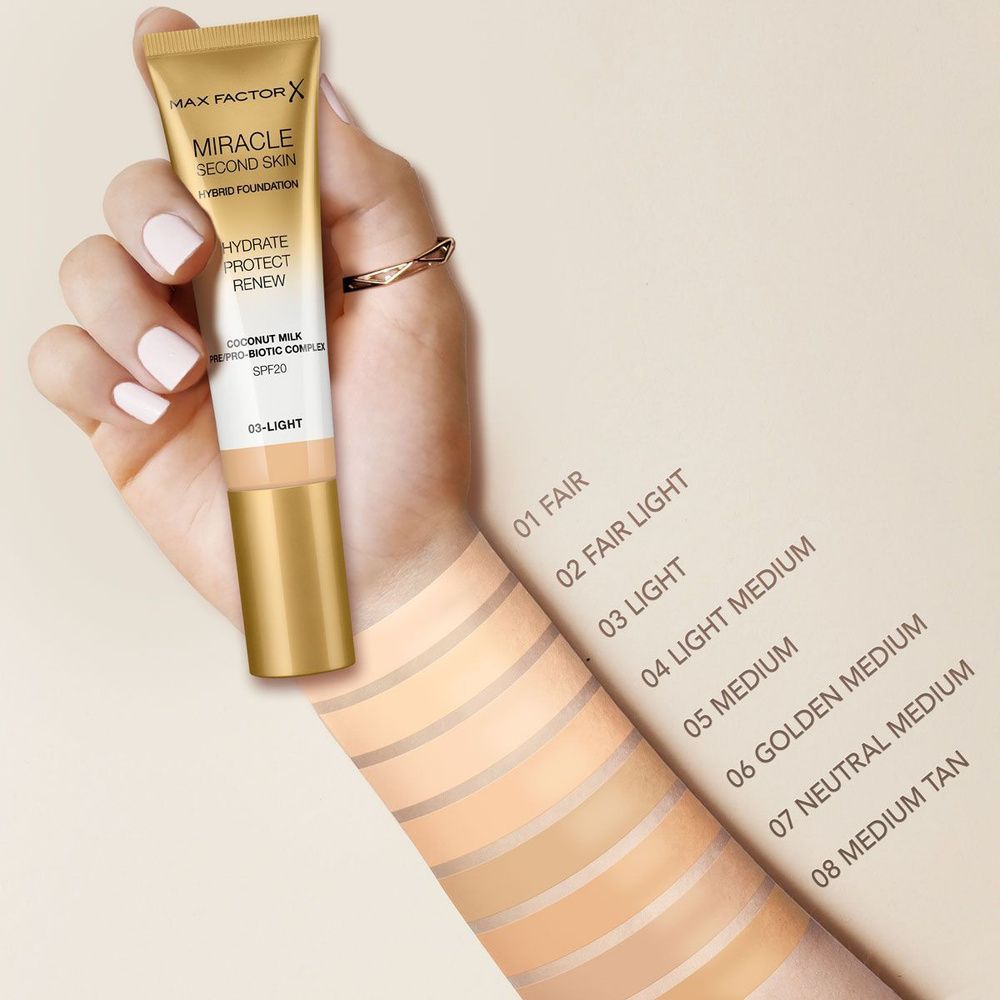 Max Factor - 水潤持妝 輕盈無暇粉底液 SPF20 #04 Light Medium 30ml (平行進口)　（3614229764840）