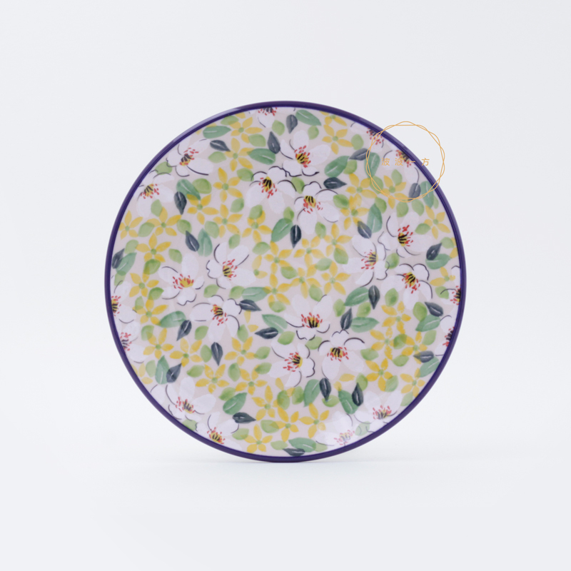 圓盤-Ø17.5cm-淡雅茉莉-黃