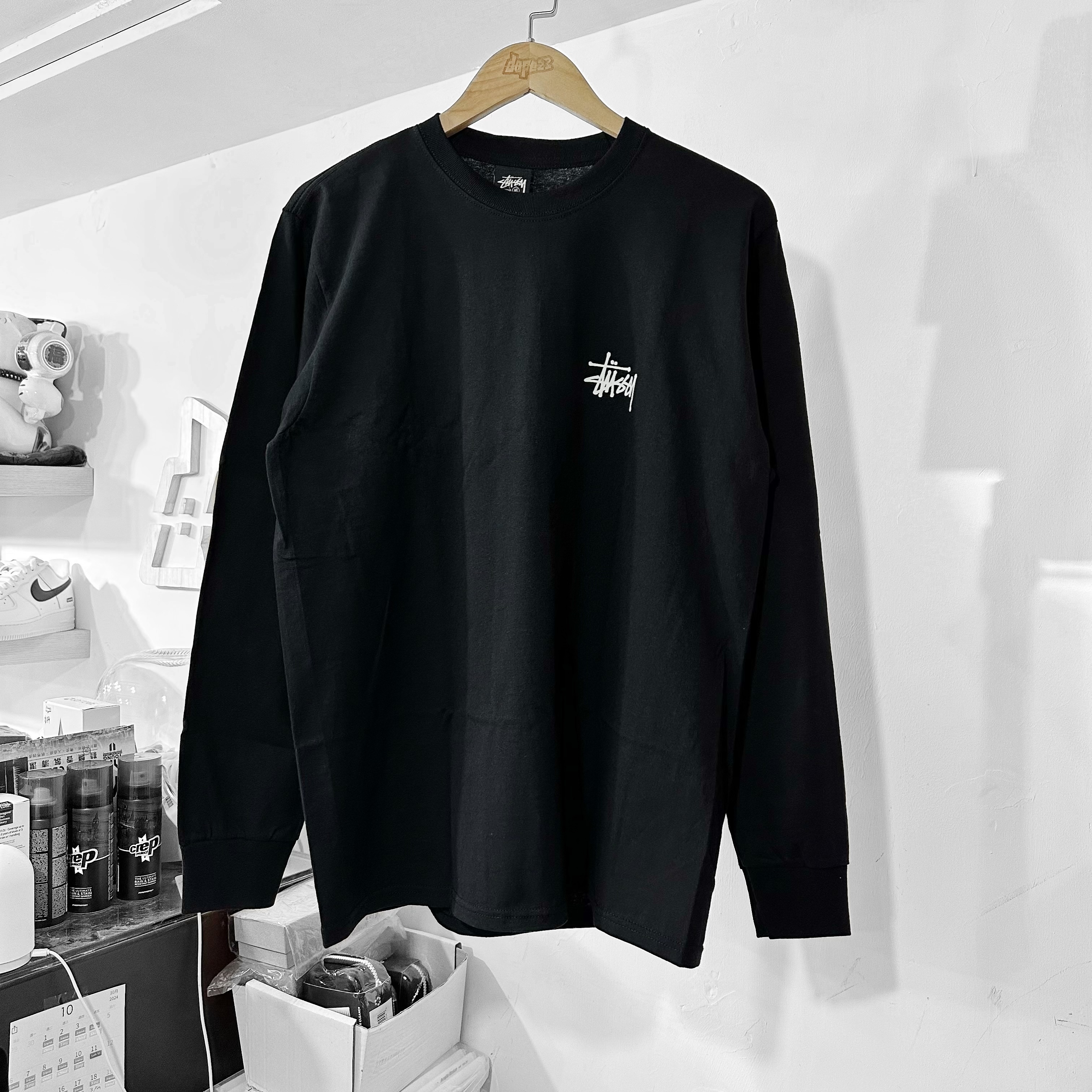 STUSSY BASIC STÜSSY LS LONG SlEEVE TEE BLACK