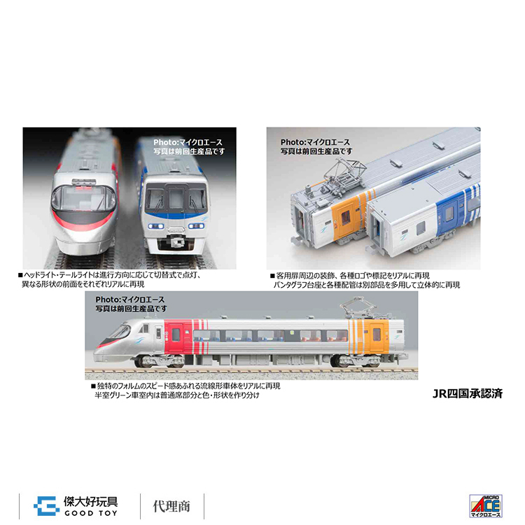 MICRO ACE A2995 電車四國8000系．特急石鎚．方向轉換(5輛)