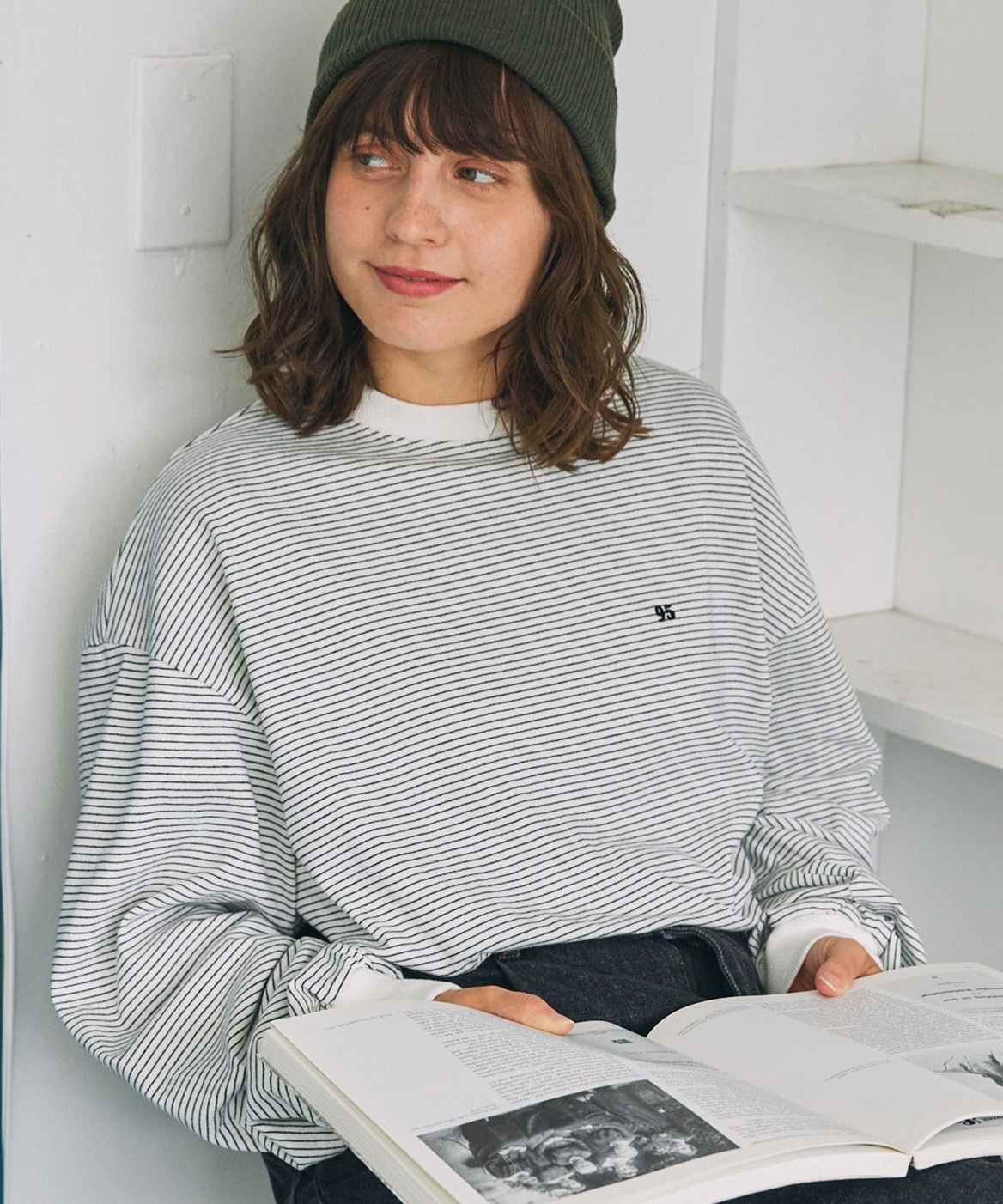 KTQ STORE ‧ MONO-MART 刺繡條紋薄長袖 5色