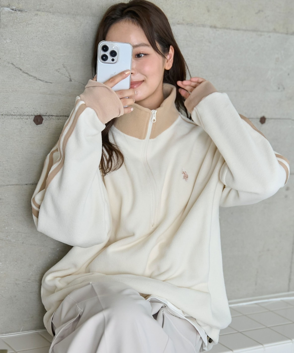 KTQ STORE ‧ U.S. POLO ASSN. 半拉鍊搖粒絨上衣 四色